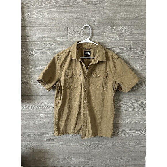 The North Face Mens L Short Sleeve Short‎ Sleeve Button Up  Shirt - Picture 1 of 7